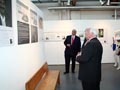Martin Baines studies the exhibits - click on image to enlarge  